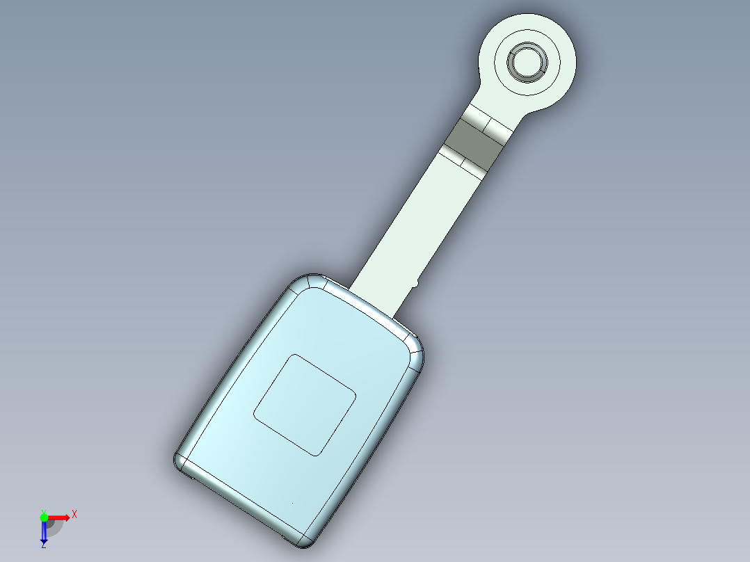 安全带锁扣俯视图