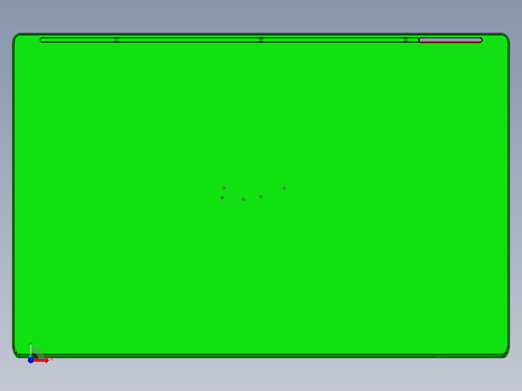 冲压金属外壳铣挂点避位编程程序模型前视图