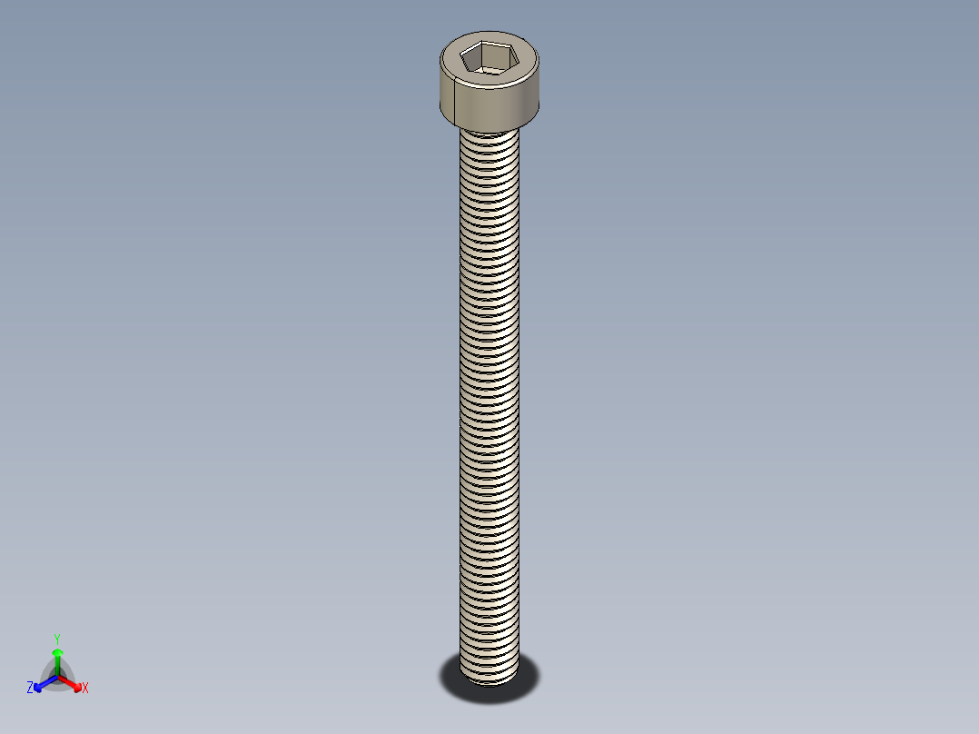 Screw_DIN_912_M6x70F_A2.STEP公制内六角螺钉主视图