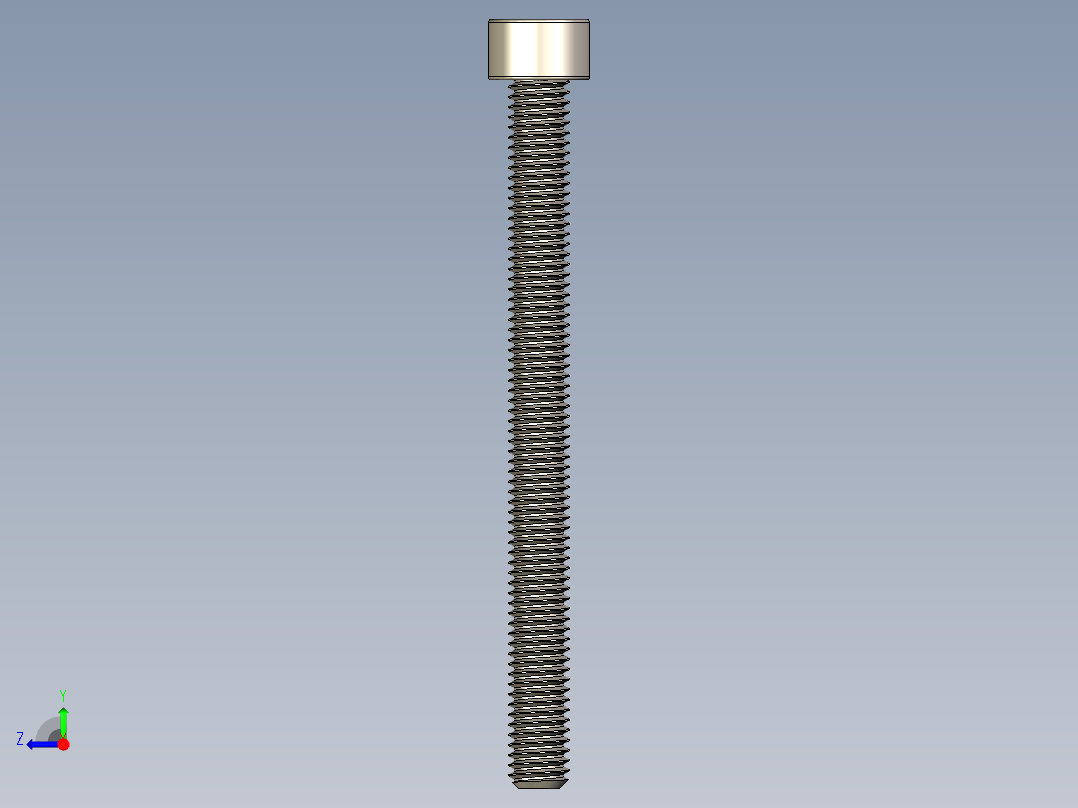 Screw_DIN_912_M6x70F_A2.STEP公制内六角螺钉右视图