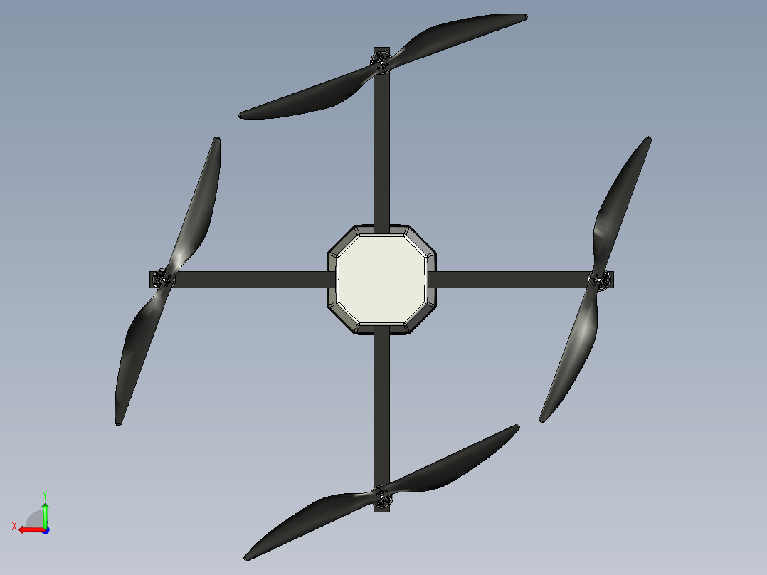 微型无人机后视图