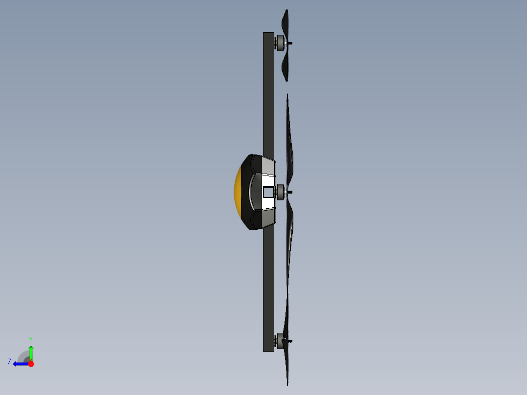 微型无人机右视图