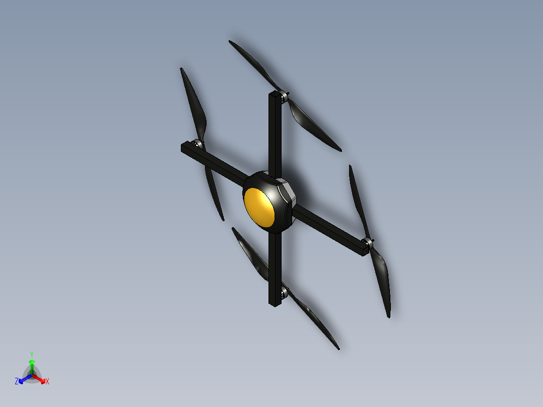 微型无人机正等轴测图