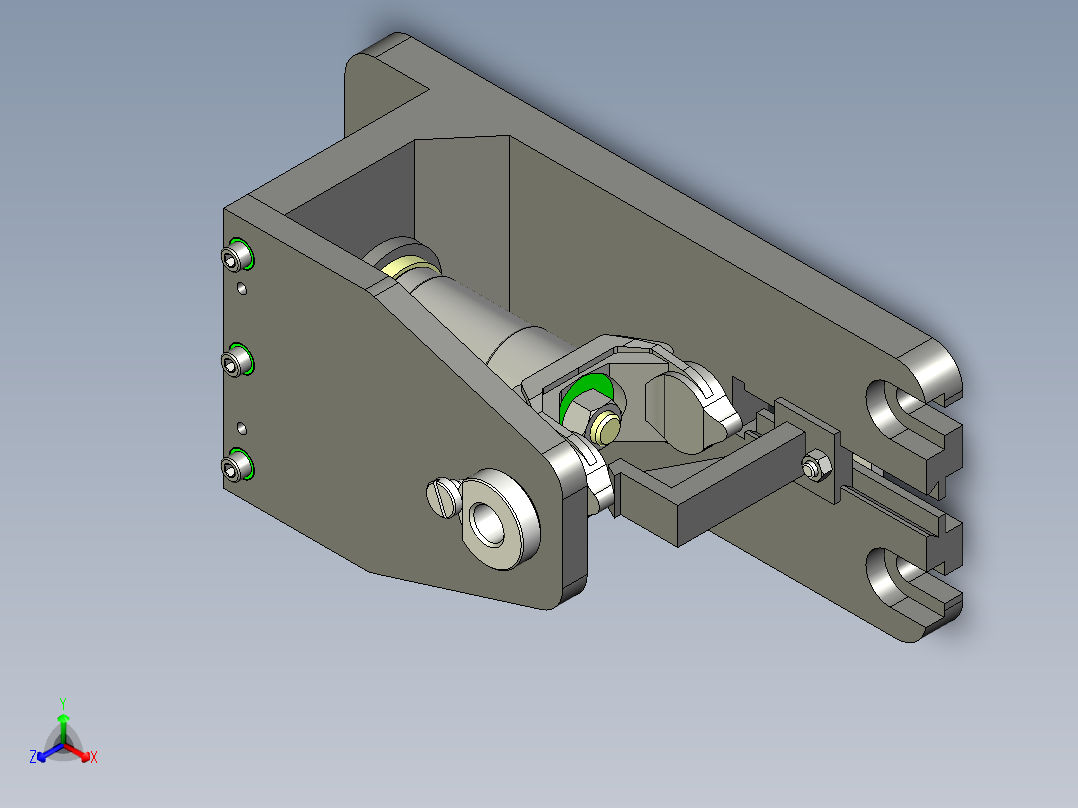 万向节滑动叉钻床夹具主视图