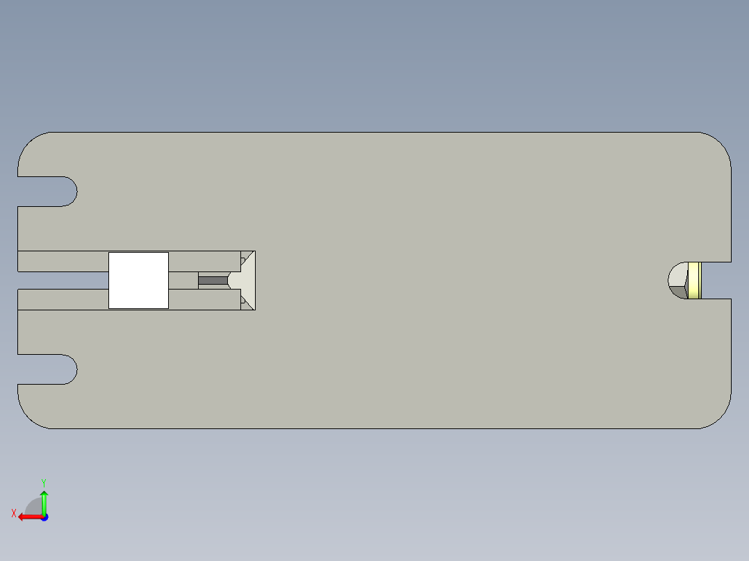 万向节滑动叉钻床夹具后视图