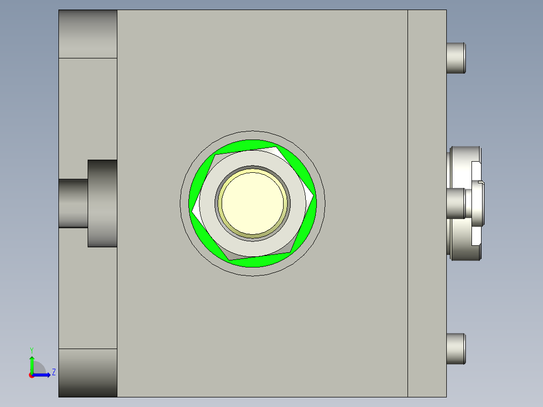 万向节滑动叉钻床夹具左视图