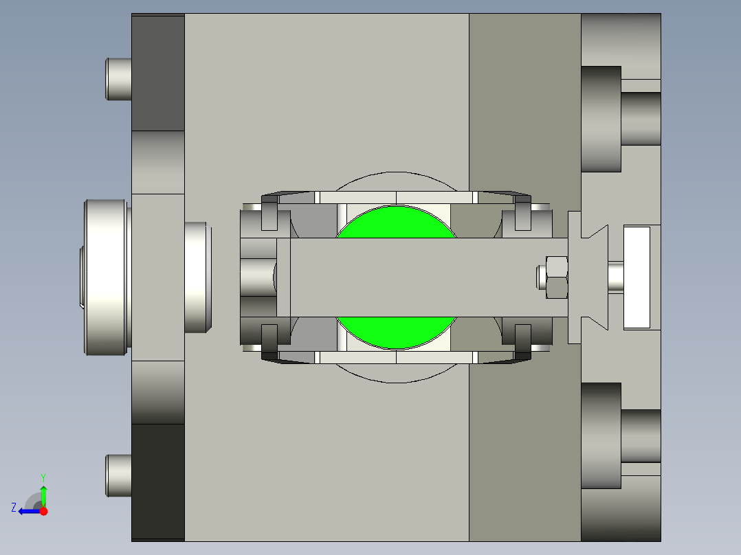 万向节滑动叉钻床夹具右视图