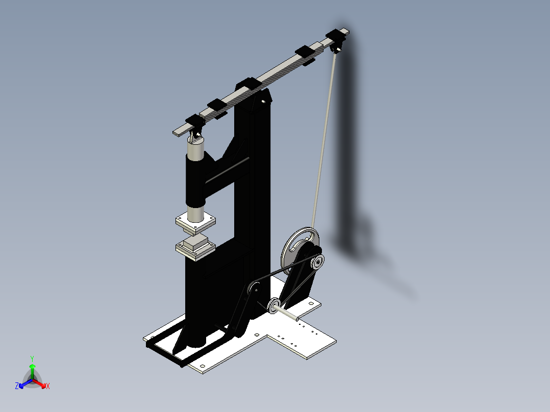 A3003413-自制动力锤正等轴测图