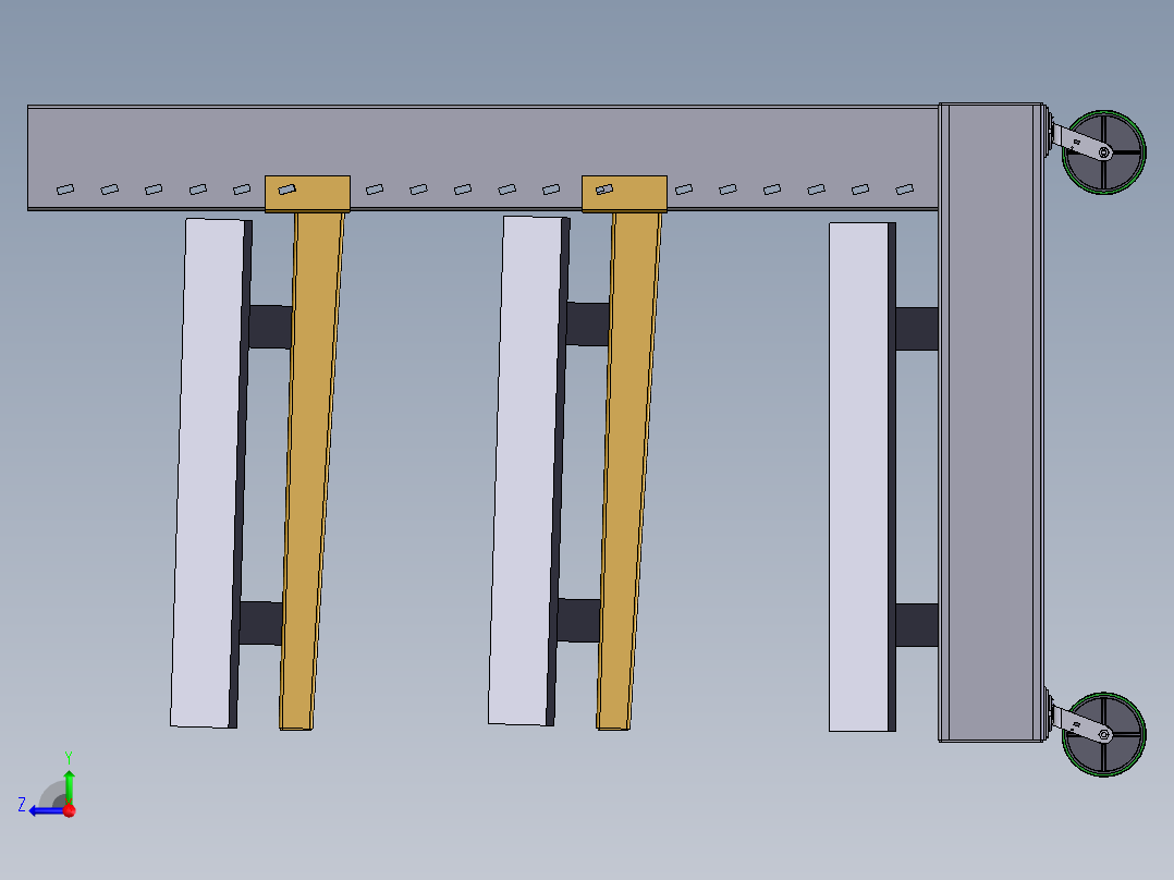 货架、可移动小型超市货架右视图