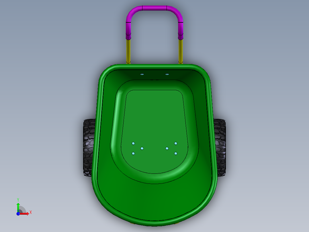 地形手推车前视图