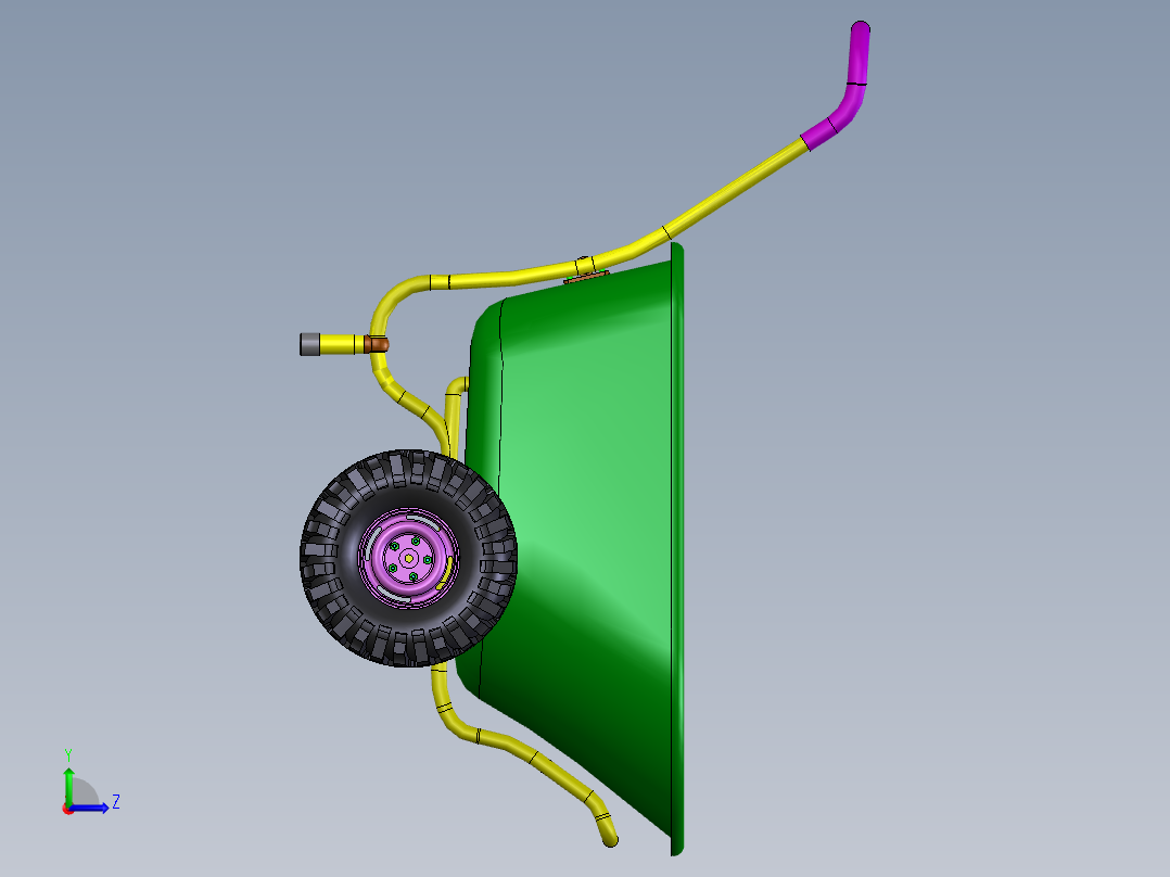 地形手推车左视图