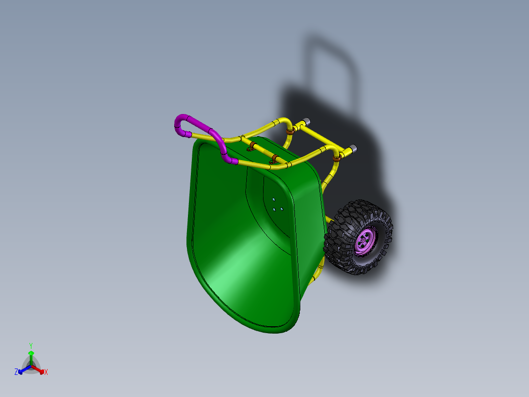 地形手推车正等轴测图