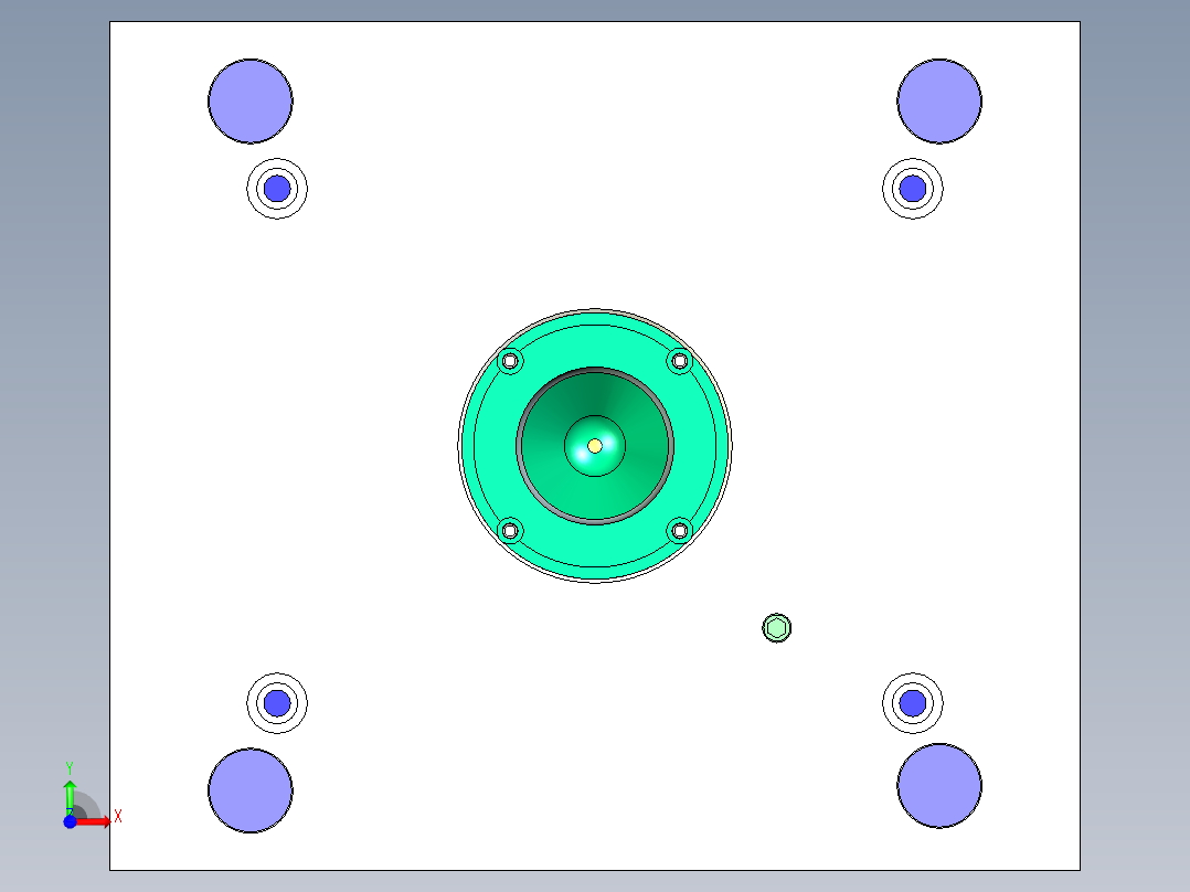 鱼缸盖（三板模）前视图