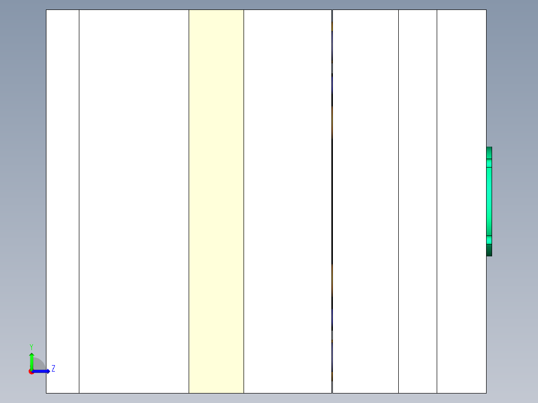 鱼缸盖（三板模）左视图