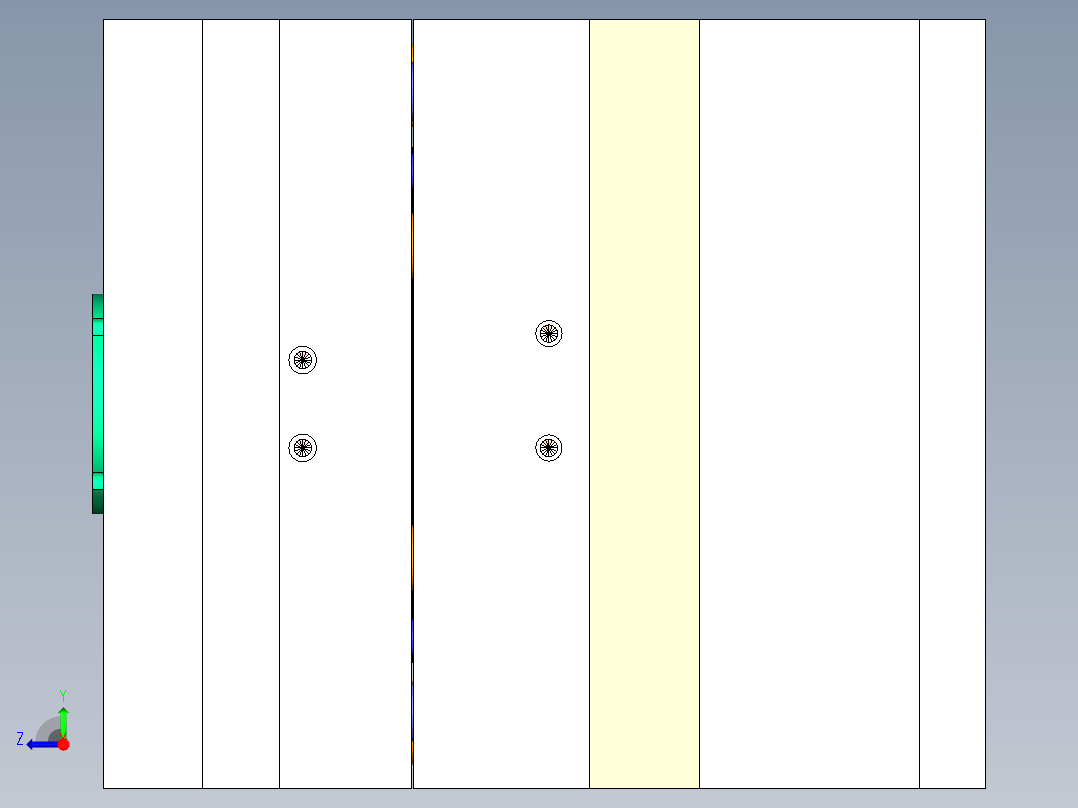 鱼缸盖（三板模）右视图