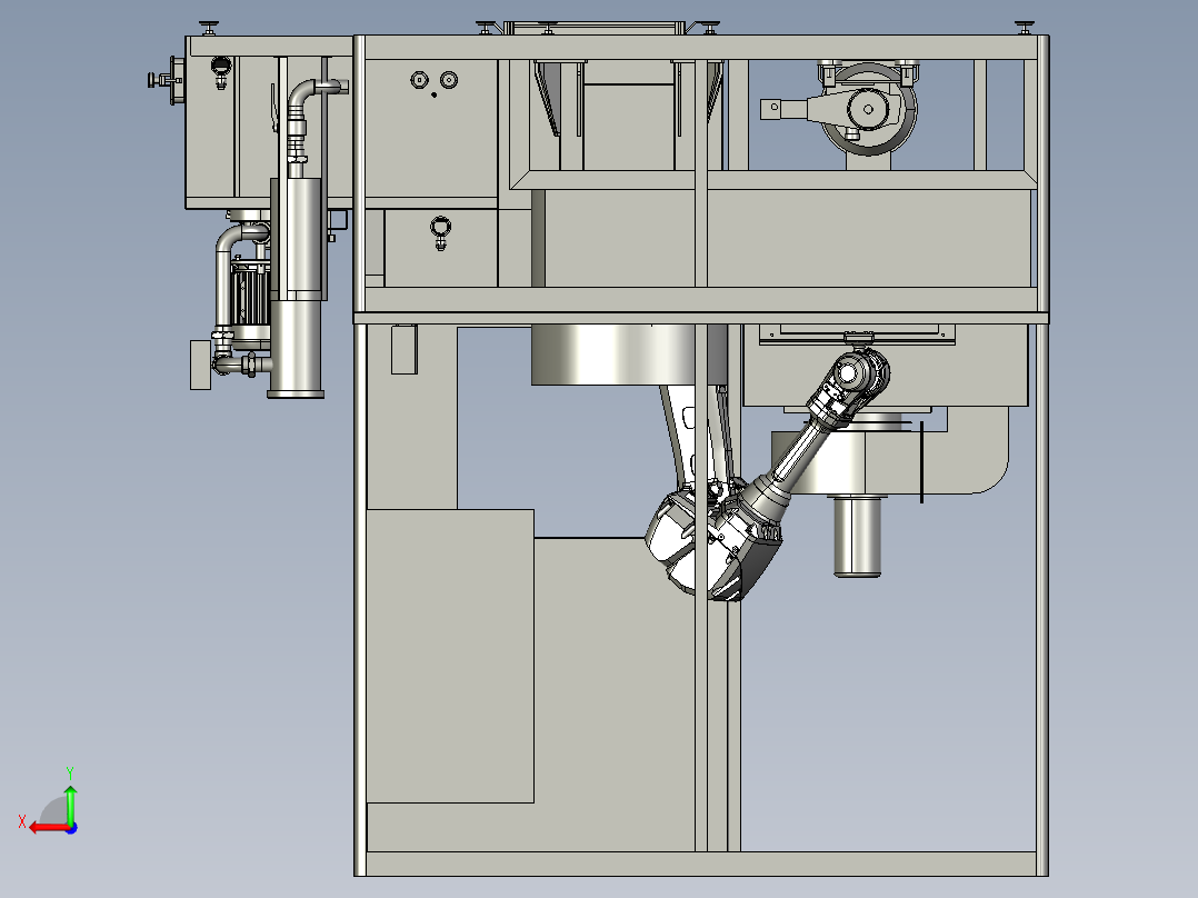 阀体超声波清洗+烘干装置后视图