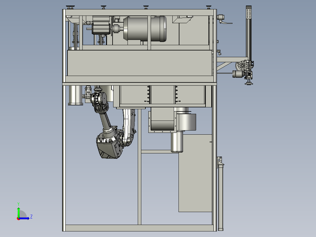 阀体超声波清洗+烘干装置左视图