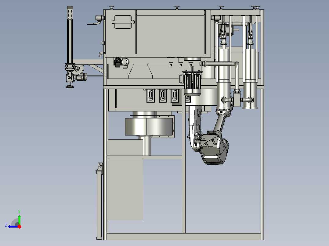 阀体超声波清洗+烘干装置右视图