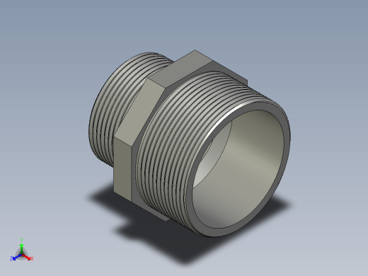 螺纹管对丝-六角异径 DN50-DN40