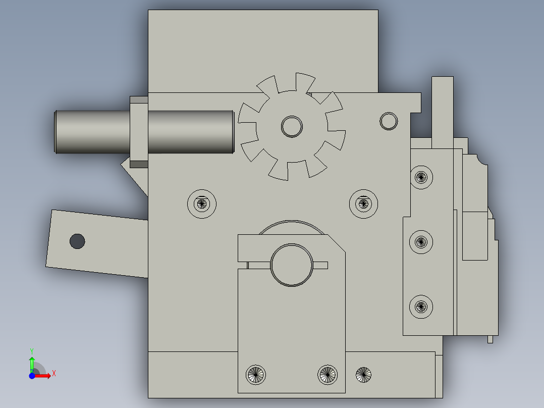 TB-05-00右送布机构前视图