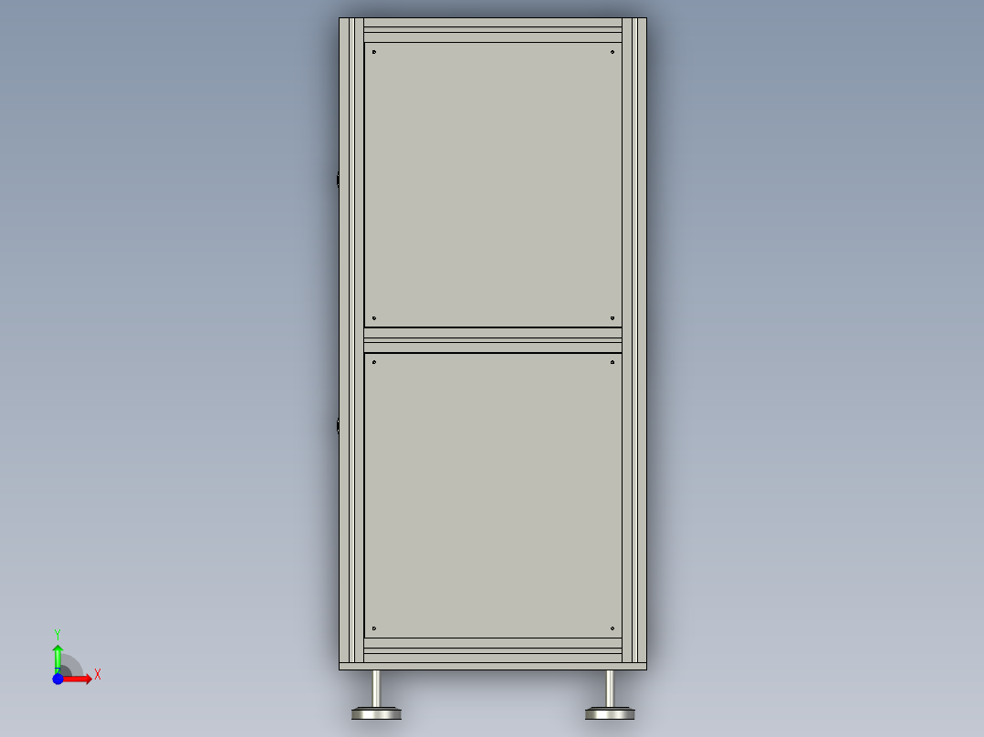 托盘运输的输送装置前视图