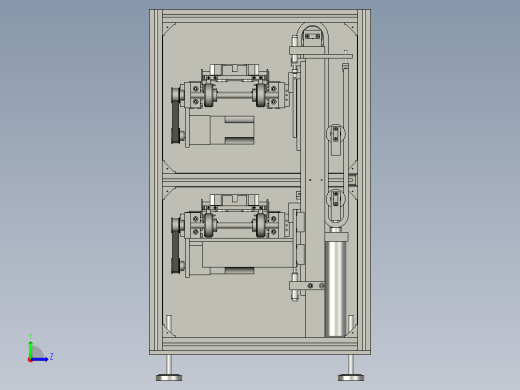 托盘运输的输送装置左视缩略图