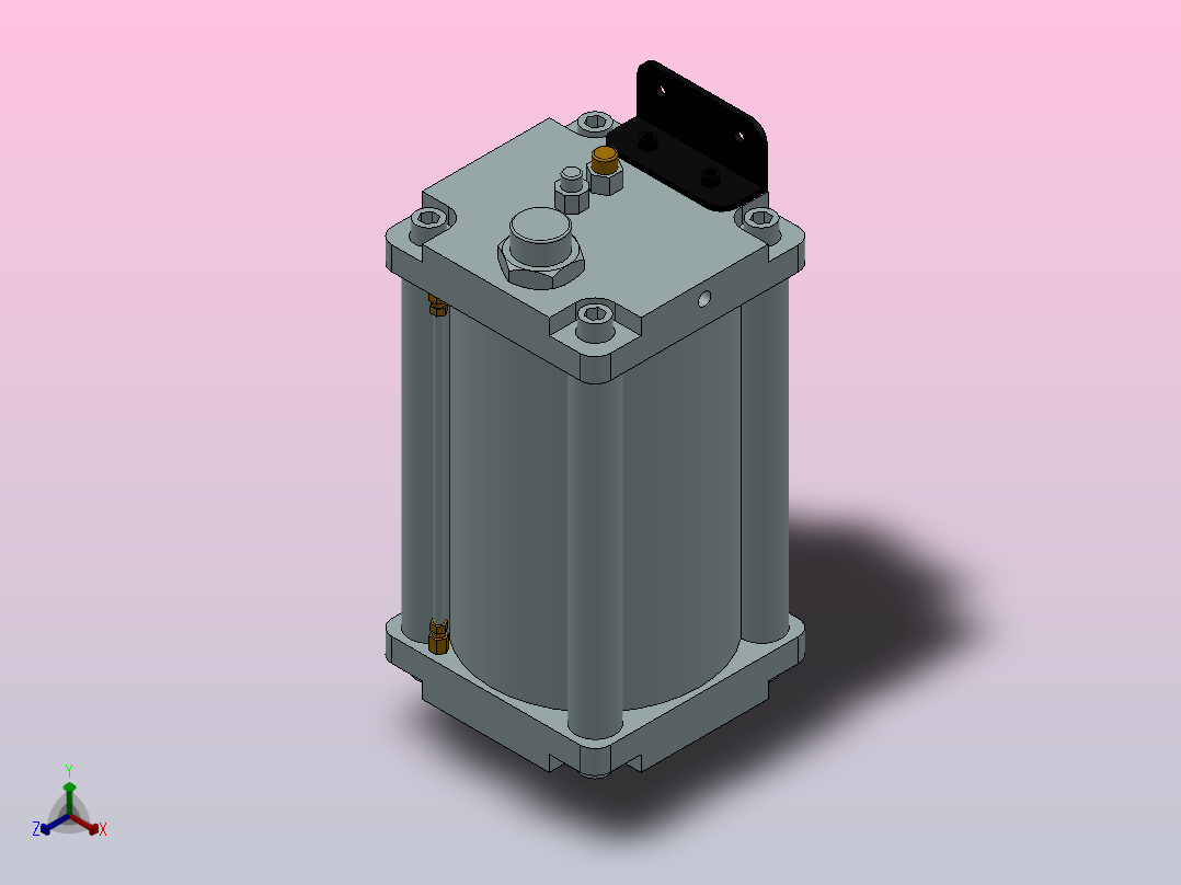 COM型油雾式气动注油机[COM-01]正等轴测图