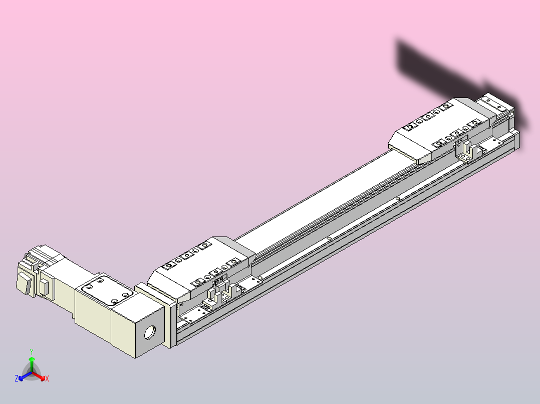 皮带直线轴双滑块型TPA-GCBS-50-P42-L100-DR-M10-N3主视图
