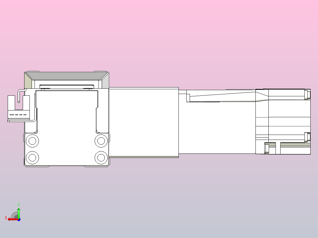 皮带直线轴双滑块型TPA-GCBS-50-P42-L100-DR-M10-N3后视图