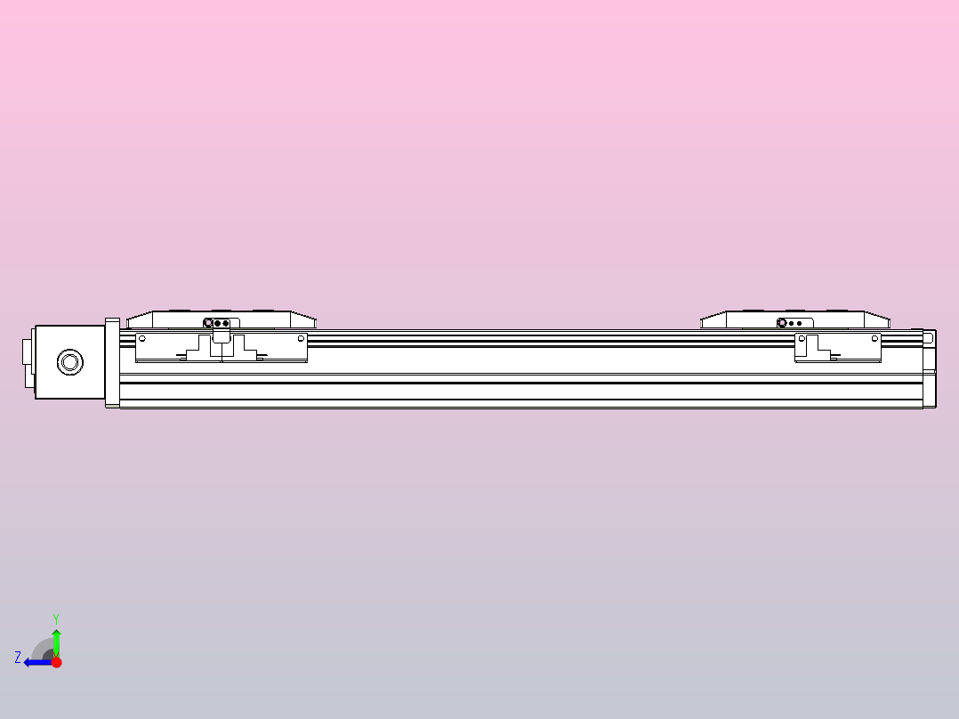 皮带直线轴双滑块型TPA-GCBS-50-P42-L100-DR-M10-N3右视图