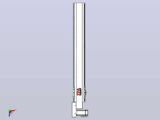 皮带直线轴半封闭可选导轨TPA-HNB-120D-110-L750-ML-Y-P40-N3俯视缩略图
