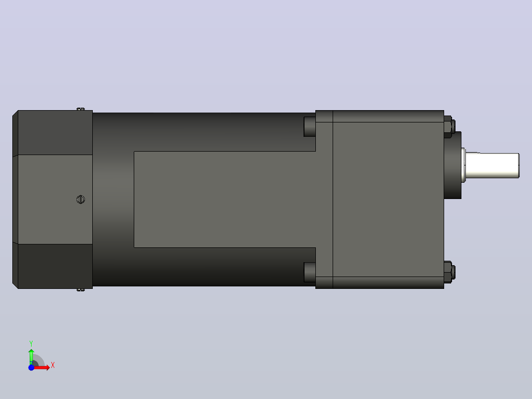 180W 微型减速电机[61K180GU-S3]前视图