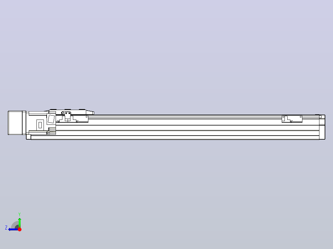 滚珠丝杠直线轴内置导轨TPA-GCR-80-1610C-L550-ML-M40-N3右视图