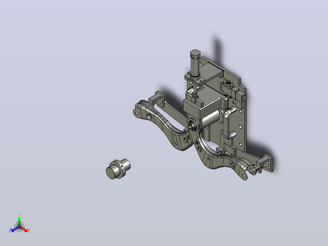后摆臂总成衬套压装工装2D3D正等轴测图