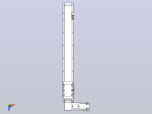 机器人皮带驱动直线轴TPA-GCB-80-P60-L550-DL-M20-N3俯视缩略图