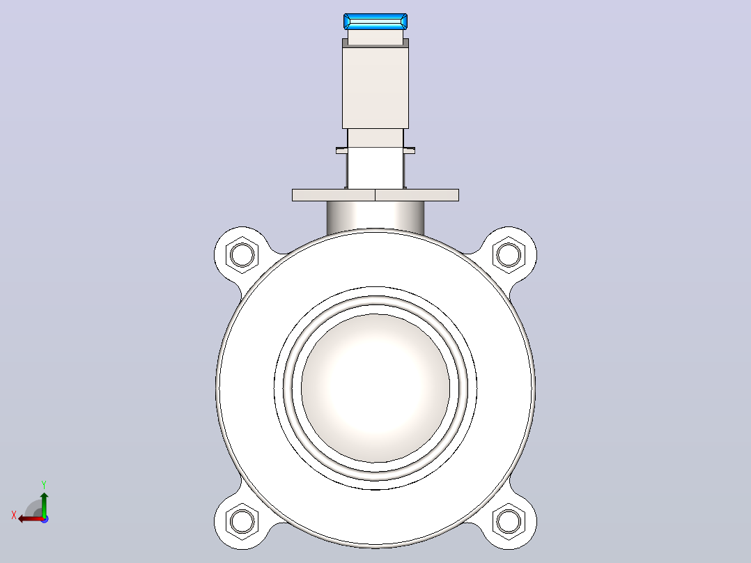 DQP-01手动卡式球阀[DQP-01-DN40]后视图