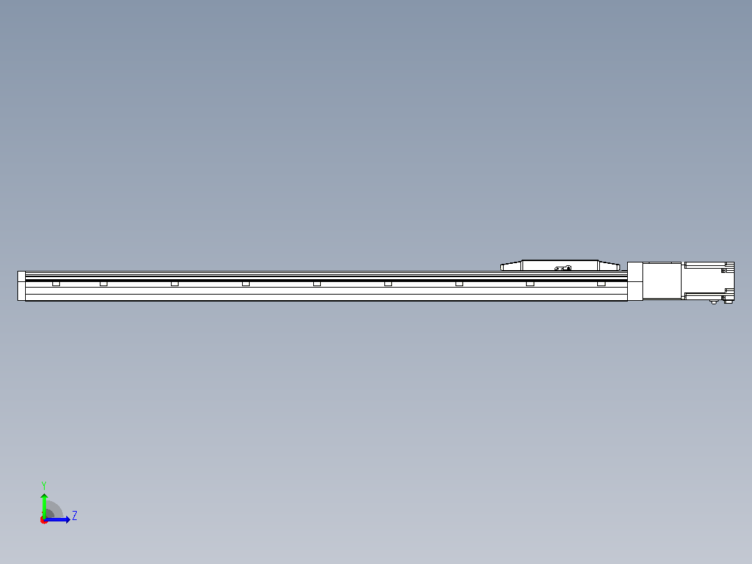 滚珠丝杠直线轴内置导轨TPA-GCR-170-2510C-L1000-M-M75-N3左视图