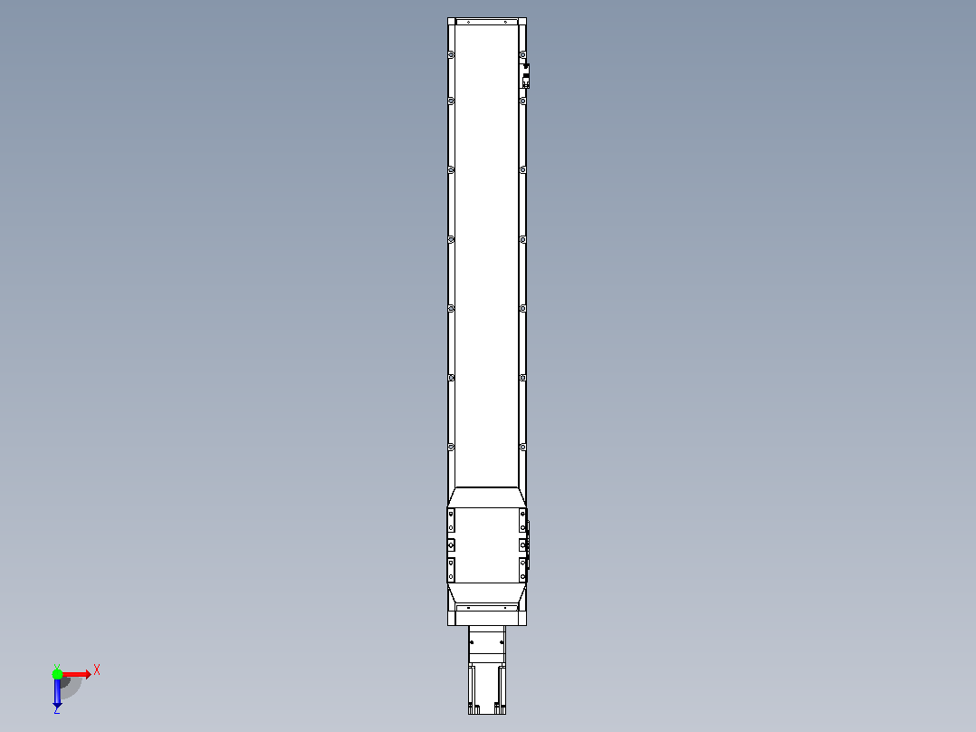 滚珠丝杠直线轴内置导轨TPA-GCR-170-2510C-L1000-M-M75-N3俯视图