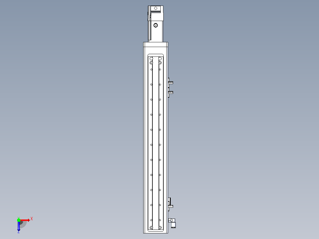 ACH6-BC-300-100W伺服电机ACH6 螺杆驱动 直线滑台模组俯视图