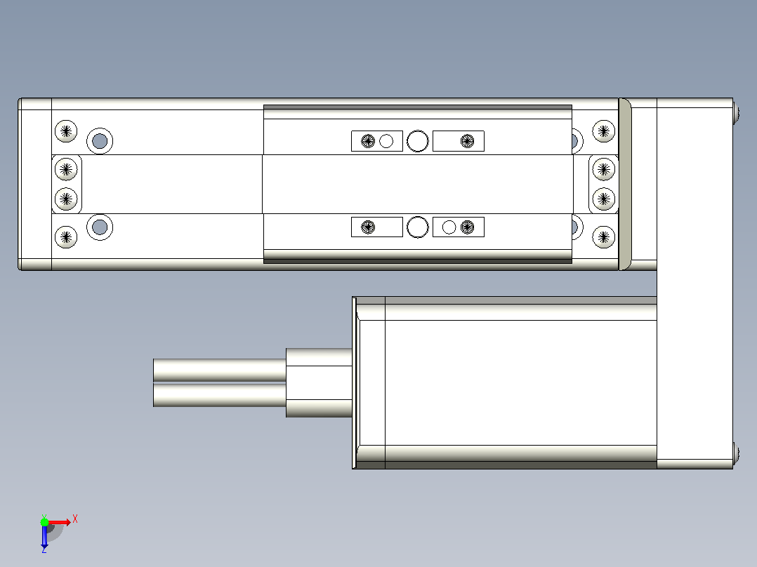 IAI电缸电动滑台RCS2-SA5R-I-20-12-50-T1-P-ML-1100俯视图