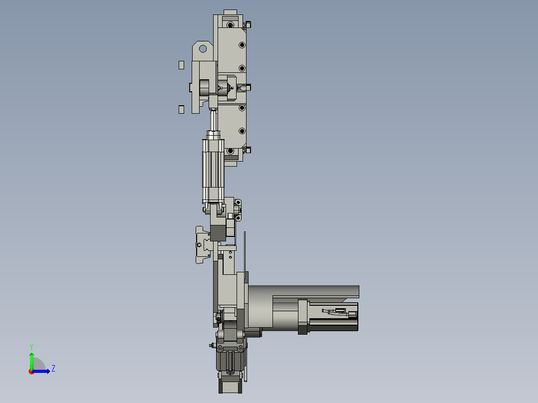 电机转子装配夹具左视图