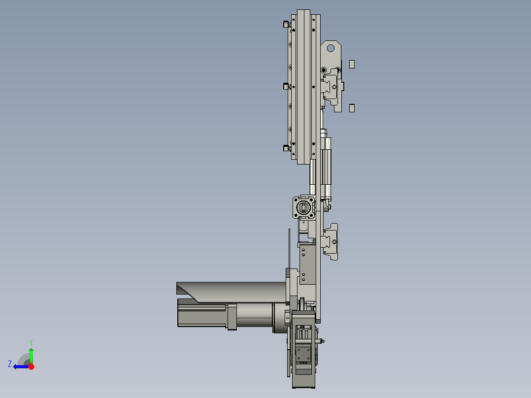 电机转子装配夹具右视图