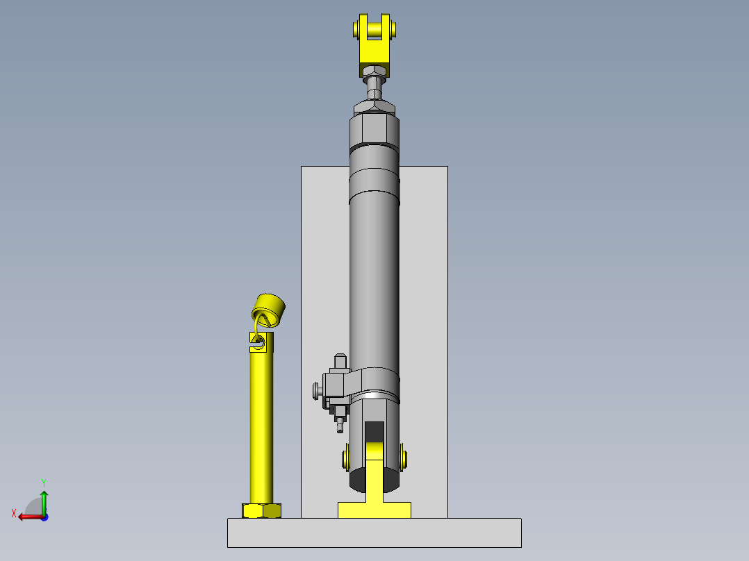 夹紧传送机构后视图