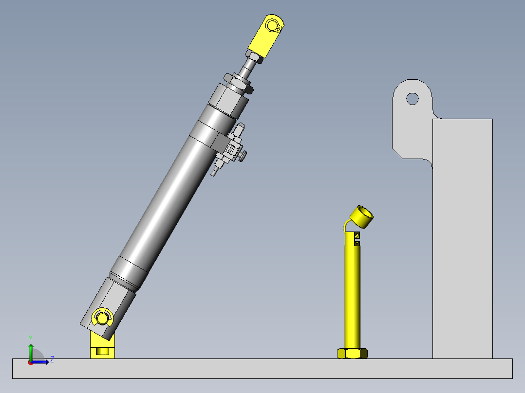 夹紧传送机构左视图