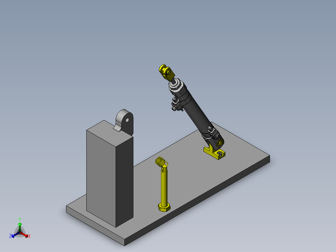 夹紧传送机构正等轴测图