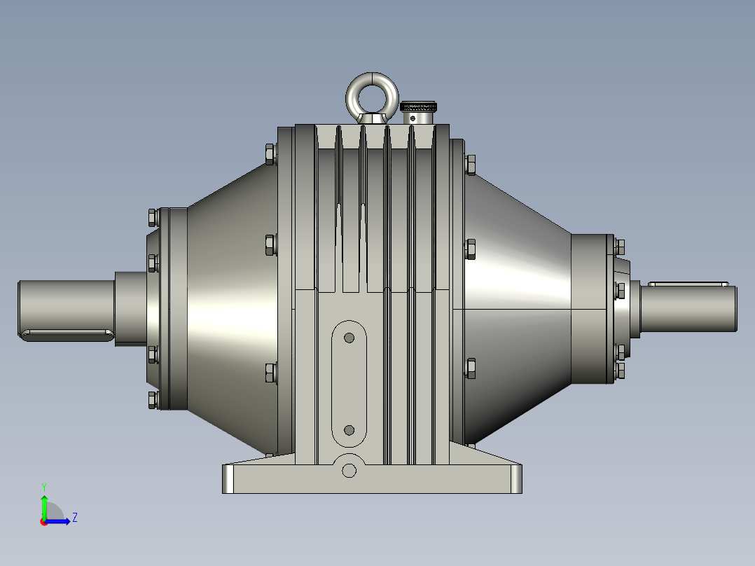 一款行星齿轮的SW3D模型左视图