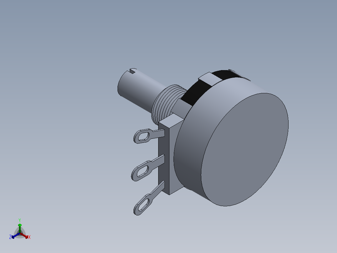 开关选择器设计正等轴测图