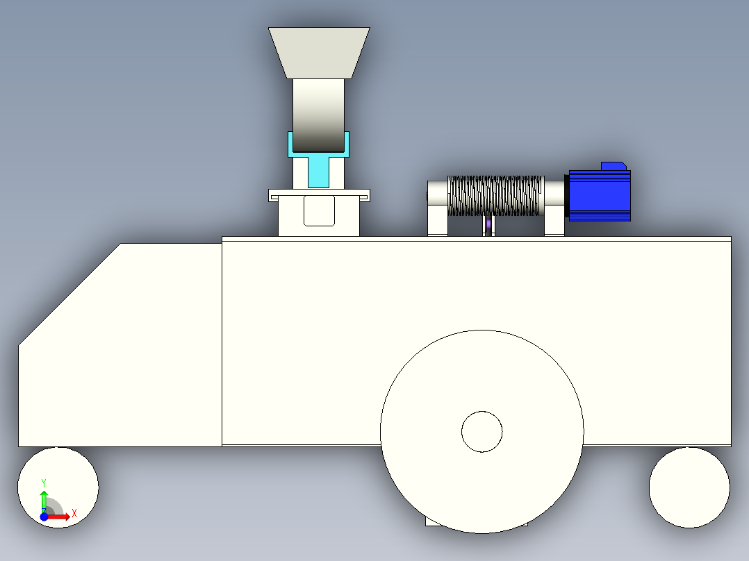 城乡结合部道路土路肩自动铺设机前视图