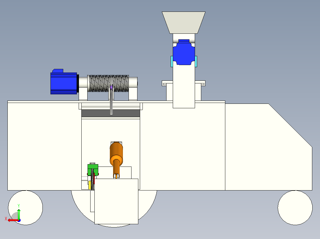 城乡结合部道路土路肩自动铺设机后视图