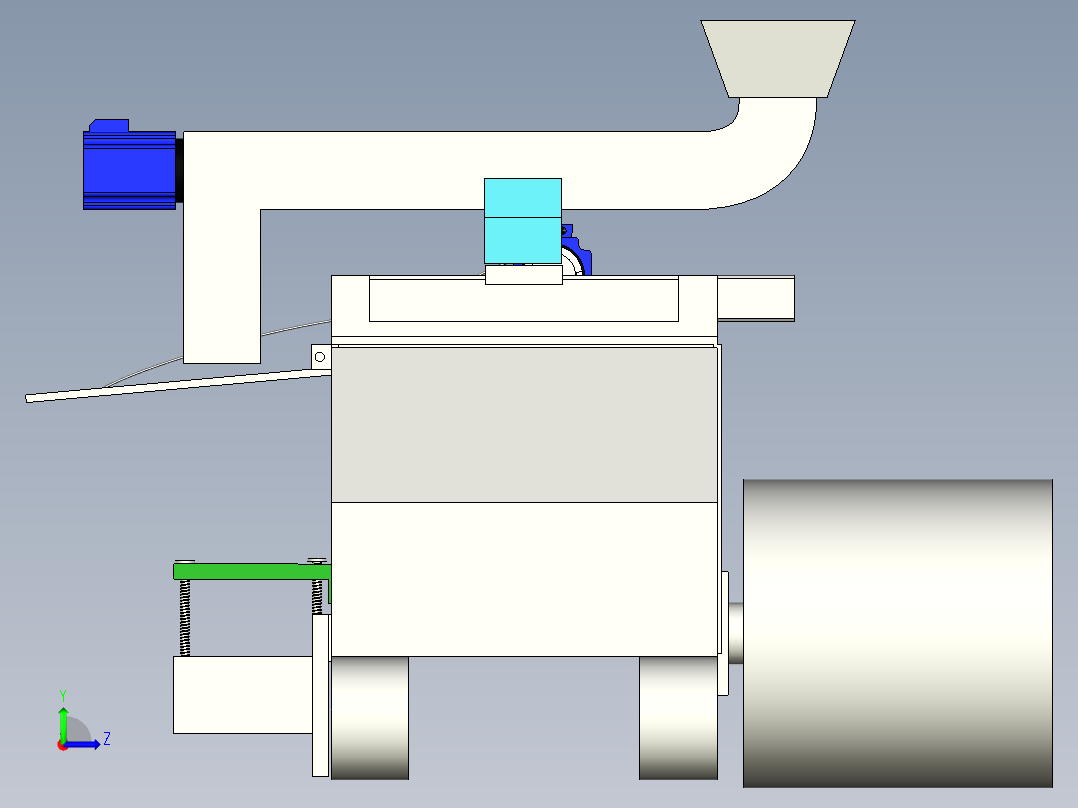 城乡结合部道路土路肩自动铺设机左视图